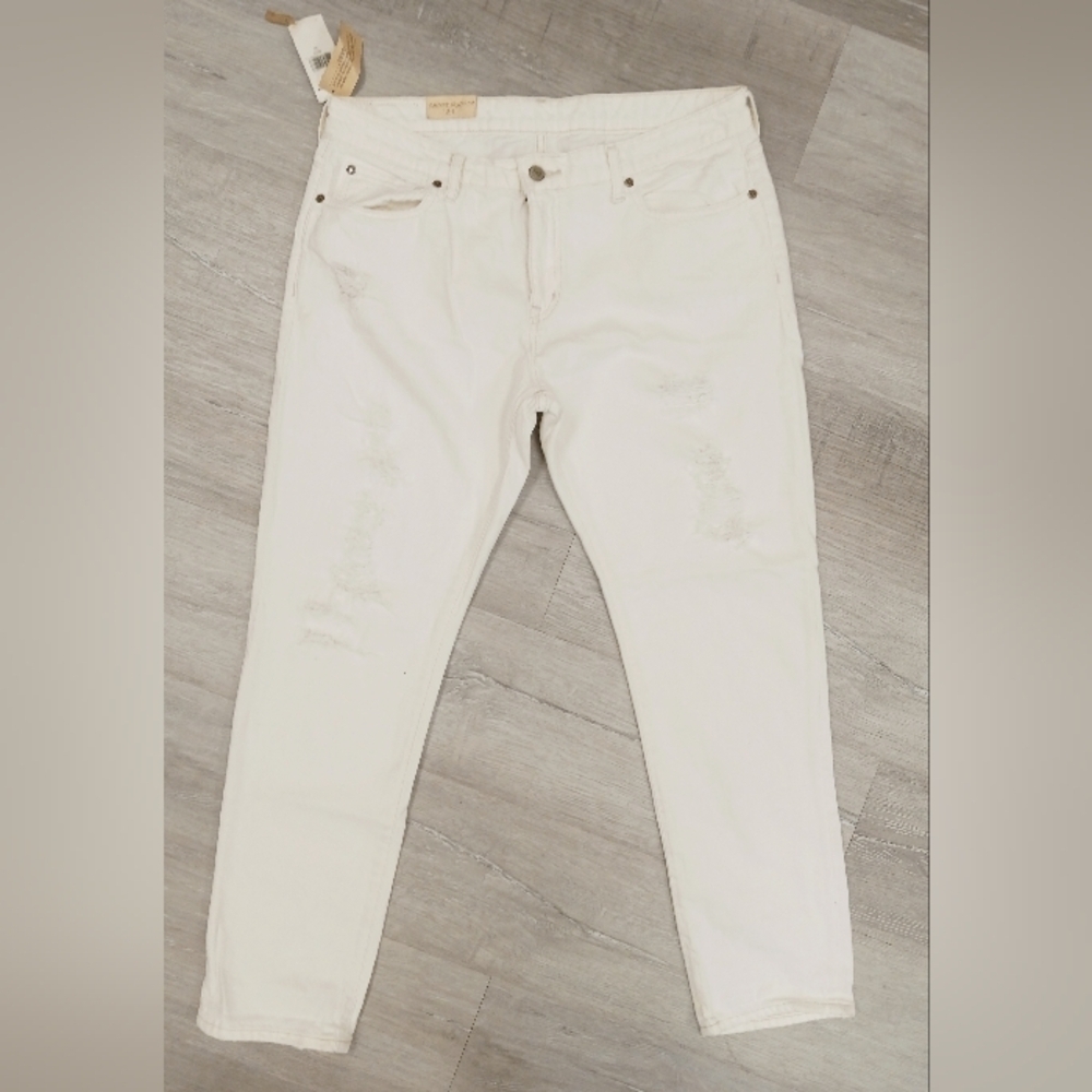 RALPH LAUREN Denim & Supply White Distressed Skinny Boyfriend Jeans Size 31